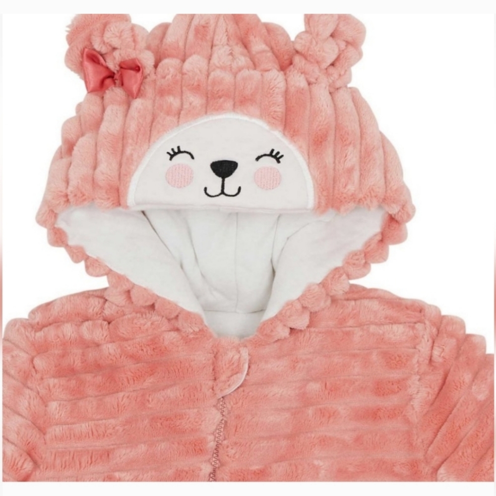 NWT Koala Baby Infant 1-piece Fleece Outerwear Jumper pink - Picture 2 of 3